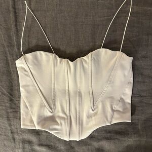 Joah brown cropped contour corset- in sueded yuma - worn twice - size S/M